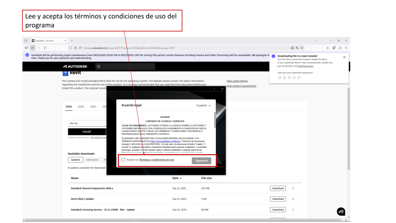 Seleccionar ruta de instalación de Revit